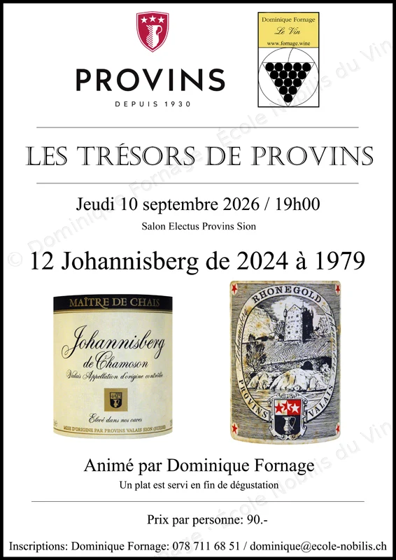 Papillon d'annonce — 12 Johannisberg de la Maison Provins