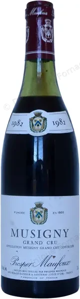 Musigny Prosper Maufoux 1982 Dominique Fornage Wine Vin ecole nobilis