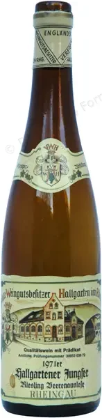 Riesling Hallgarten Beerenauslese Jungfer 1971 Dominique Fornage Wine Vin ecole nobilis