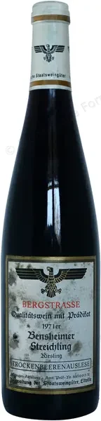 Riesling Kloster Eberbach Trockenbeerenauslese TBA Bensheimer 1971 Dominique Fornage Wine Vin ecole nobilis
