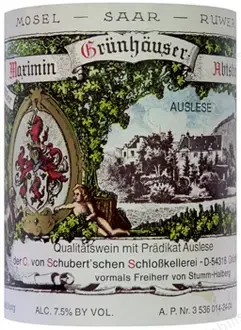 Riesling Maximin Grunhauser Auslese 2003 Dominique Fornage Wine Vin ecole nobilis