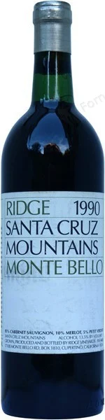 CABERNET MONTE BELLO, RIDGE 1990
