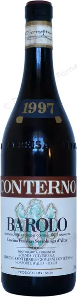 Barolo Cascina Francia Giacomo Conterno 1997 Dominique Fornage ecole nobilis